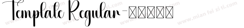 Template Regular字体转换